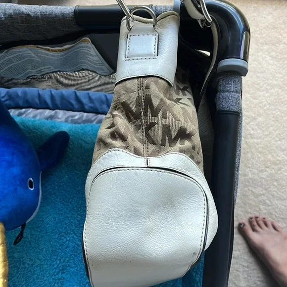 Mk Two Way Canvas and Leather Handbag/Crossbody - Picture 11 of 16